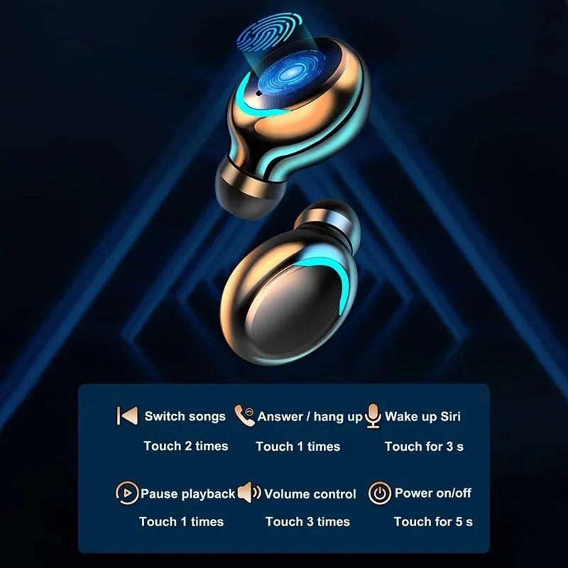 F9 TWS Wireless Earphones Bluetooth Headphones Waterproof Sport Headsets Game Noise Reduction Earbuds With Microphone for Xiaomi