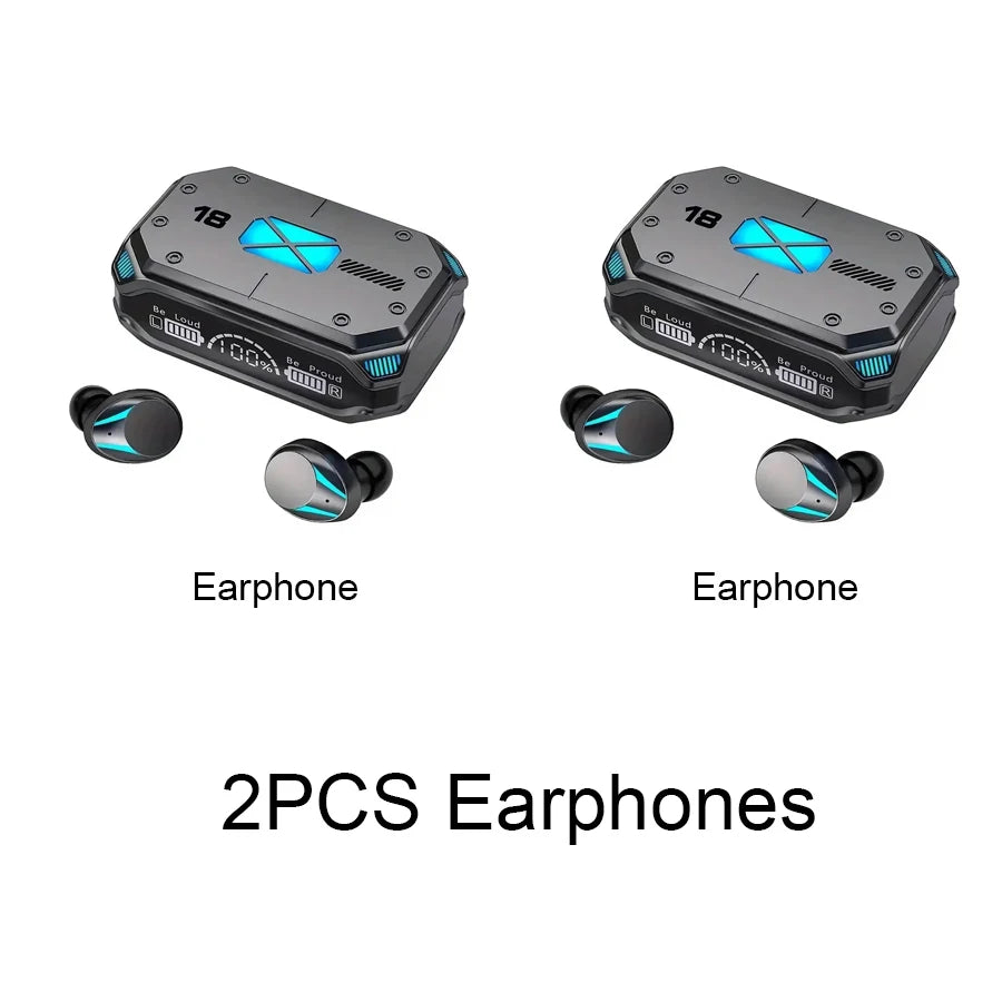 M41 Bluetooth Earphone Wireless Headphone Smart Touch Digital Display Stereo Earbuds With Colour Light Magnetic Suction Headset