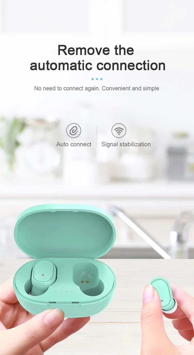 TWS A6S Headset Wireless Earphones Bluetooth Headphones Sport Stereo Bluetooth Earbuds for iPhone 15 Huawei Xiaomi Redmi Phones